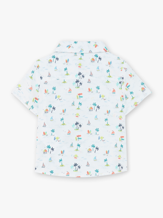 Риза с принт с  къс ръкав 21E1BGU1CHM