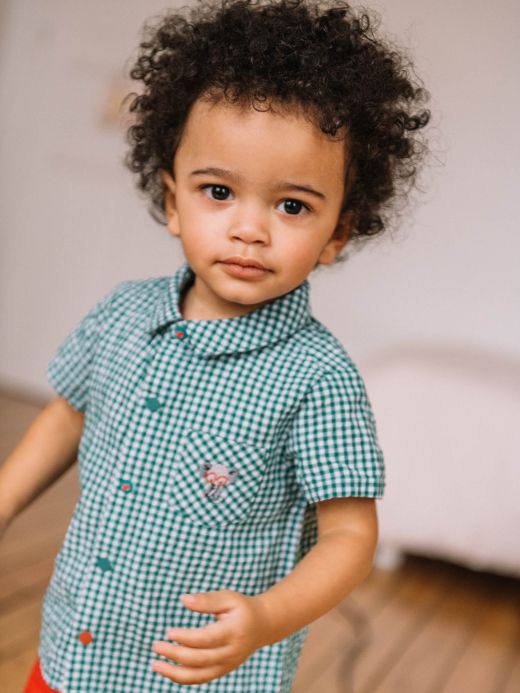 Риза от памук с къс ръкав CATARCEL 