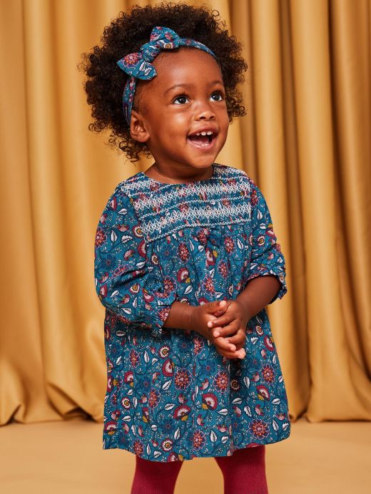 Синьо-зелена рокля с  десен DAMAURINE 