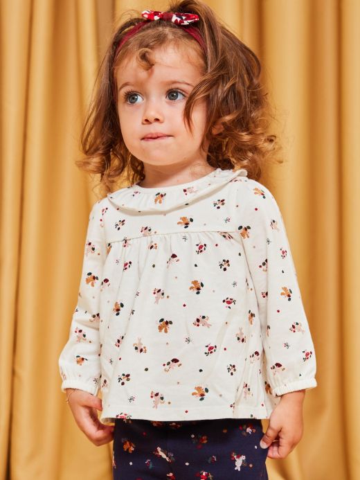 Блуза от памук с флорални мотиви  DAOSTINE 