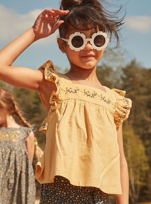 Топ с ефектен гръб с флорален десен FLIBLETTE