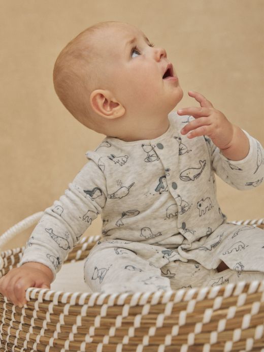 СВЕТЛОСИВ РОМПЪР С ДЕСЕН ЗА БЕБЕ МОМЧЕ GEKONSTANT