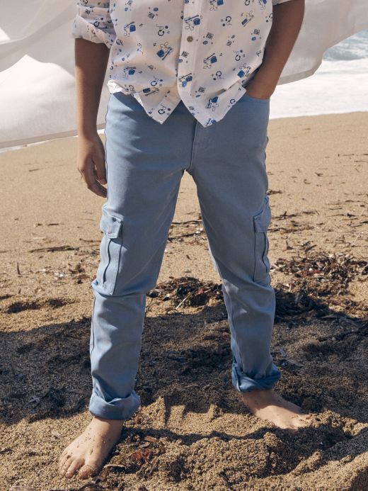 КАРГО ПАНТАЛОН SLIM ЗА МОМЧЕ LESLIMAGE 