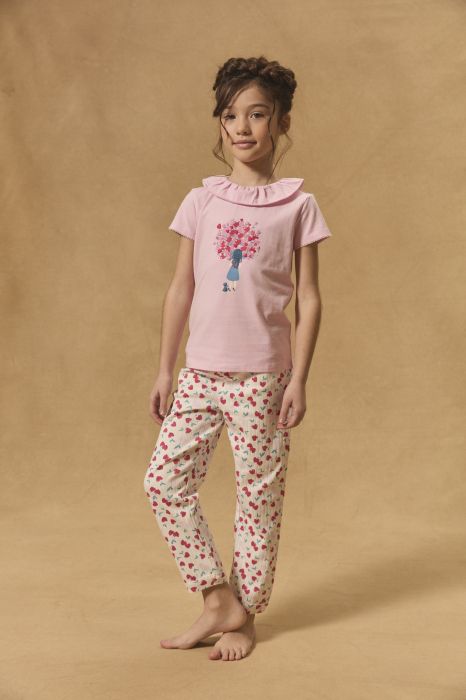 ДЕТСКА ПИЖАМА ОТ С ДЕСЕН  И МОТИВ ЗА МОМИЧЕ MUIGETTE 