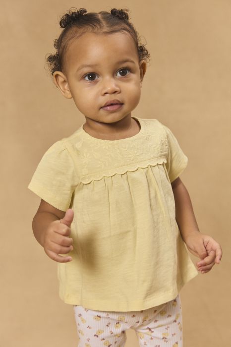 БЛУЗА С БРОДЕРИЯ  ЗА БЕБЕ МОМИЧЕ MANICOLE 