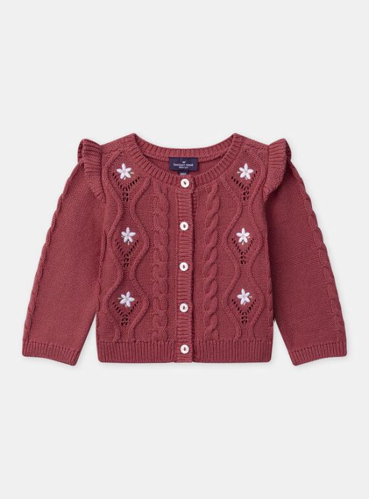 ЖИЛЕТКА С ФЛОРАЛНА БРОДЕРИЯ ЗА БЕБЕ МОМИЧЕ NAESTER 