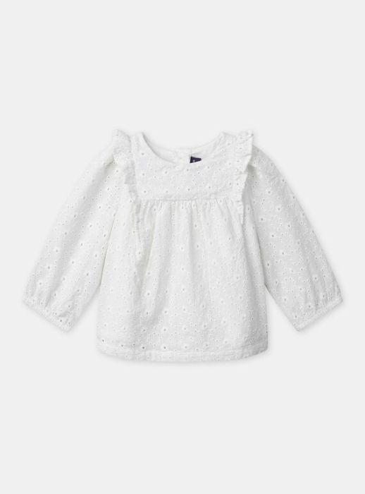 РИЗА С БРОДЕРИЯ НА ЦВЕТЯ ЗА БЕБЕ МОМИЧЕ NAERICA 