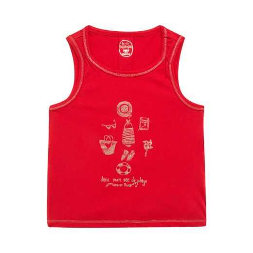 Потник, цвят червен със сребрист мотив