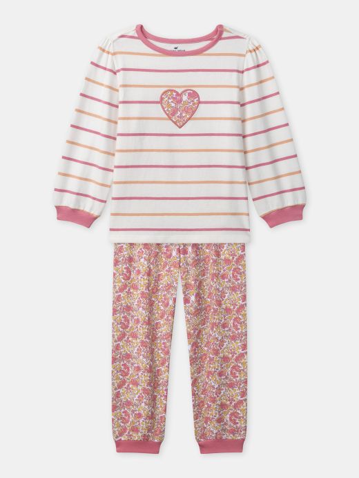  ПИЖАМА ОТ ПАМУК С ДЕСЕН ЗА МОМИЧЕ