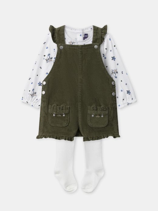 БЕБЕШКИ КОМПЛЕКТ ОТ СУКМАН, БОДИ И ЧОРАПОГАЩИ 