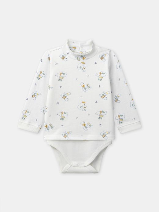 БОДИ-БЛУЗА С ДЕСЕН ЗА БЕБЕ МОМЧЕ  