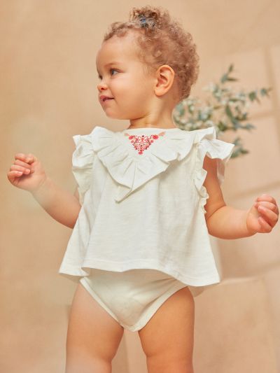 БОДИ -ТЕНИСКА С ВОЛАНИ  KANOURE 