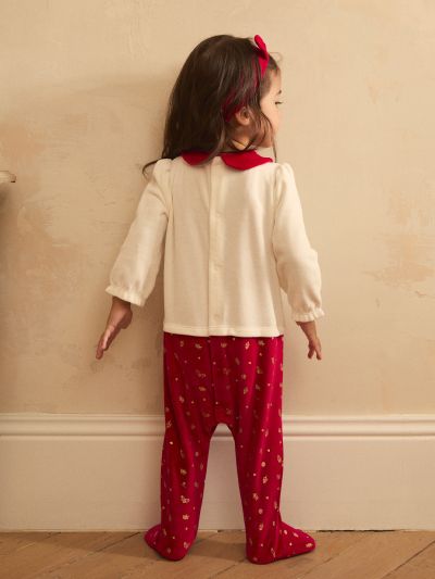 РОМПЪР ОТ КАДИФЕ С КОЛЕДЕН МОТИВ И ЛЕНТА ЗА КОСА  LEDANIELA 