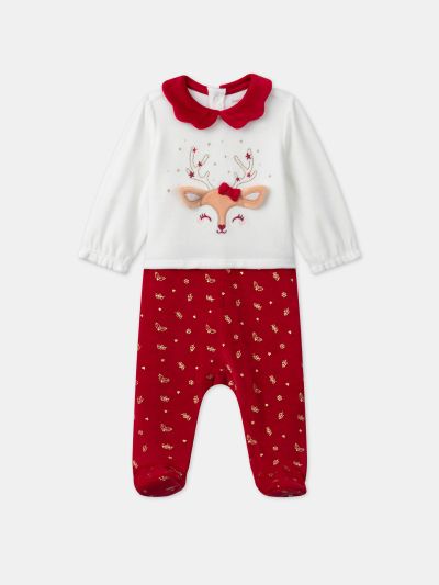 РОМПЪР ОТ КАДИФЕ С КОЛЕДЕН МОТИВ И ЛЕНТА ЗА КОСА  LEDANIELA 