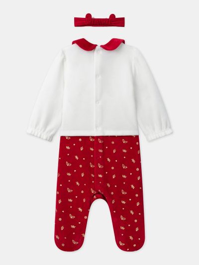 РОМПЪР ОТ КАДИФЕ С КОЛЕДЕН МОТИВ И ЛЕНТА ЗА КОСА  LEDANIELA 