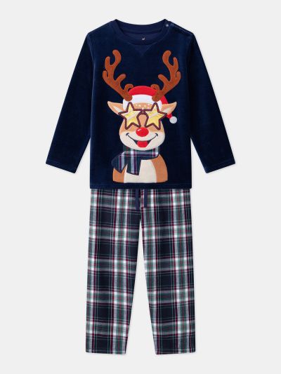 ПЛЮШЕНА ПИЖАМА С КОЛЕДЕН МОТИВ LAPERAGE 