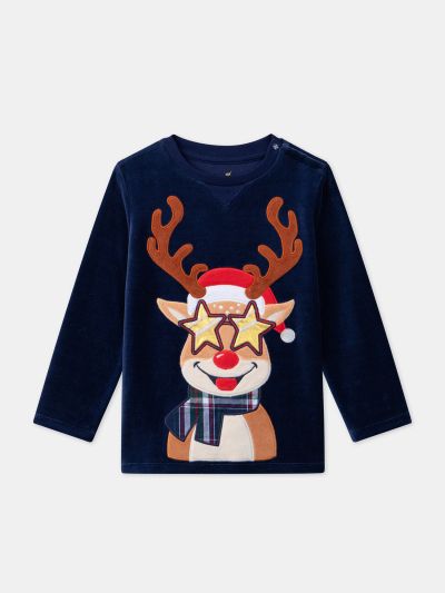 ПЛЮШЕНА ПИЖАМА С КОЛЕДЕН МОТИВ LAPERAGE 