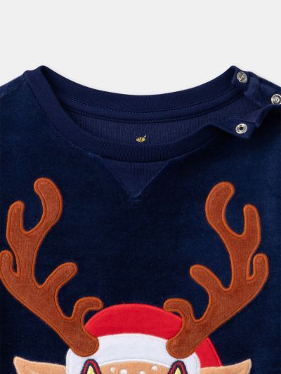 ПЛЮШЕНА ПИЖАМА С КОЛЕДЕН МОТИВ LAPERAGE 