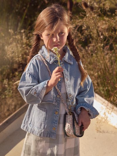 ДЪНКОВО ЯКЕ С ФЛОРАЛНА БРОДЕРИЯ ЗА МОМИЧЕ MIJACKETTE 