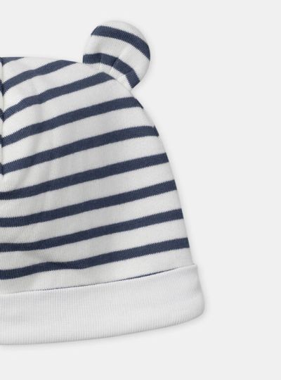 ШАПКА ОТ ПАМУК С ДЕСЕН ЗА БЕБЕ МОМЧЕ NOAM 