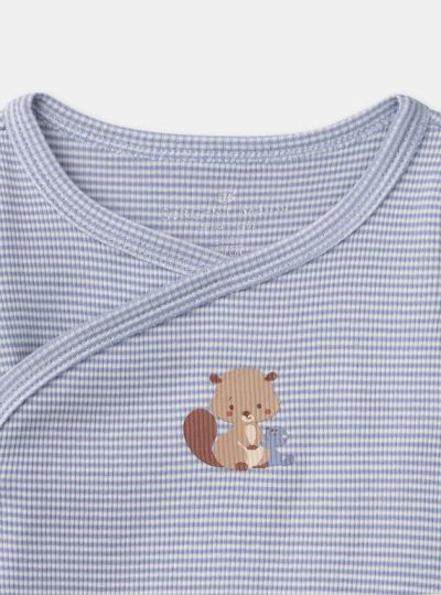 КОМПЛЕКТ 2 БРОЯ БОДИТА ОТ ОРГАНИЧЕН ПАМУК ЗА БЕБЕ МОМЧЕ NOE 