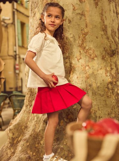 ДЕТСКА ПЛИСИРАНА  ПОЛА ОТ ПАМУЧЕН ДЕНИМ NEJUPETTE 