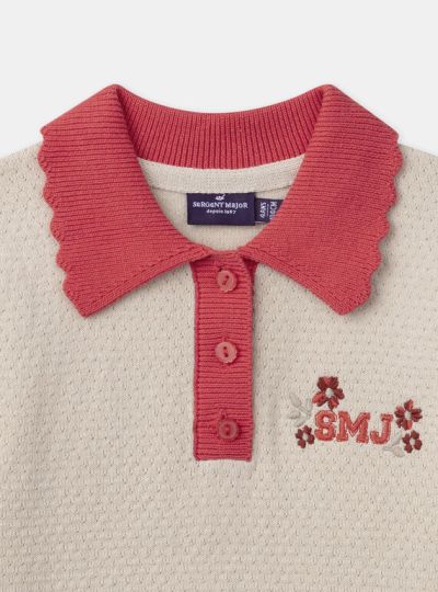 ДЕТСКА БЛУЗА ОТ АЖУРНО ПЛЕТИВО ЗА МОМИЧЕ  NEPOUETTE 