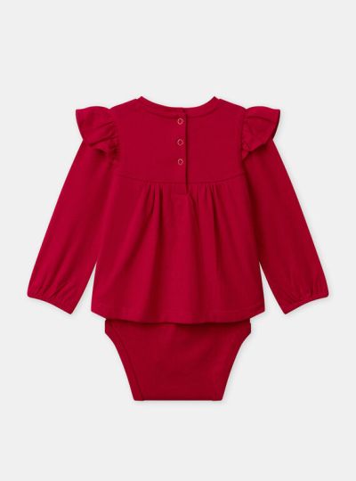 БОДИ-БЛУЗА С ВОЛАНИ ЗА БЕБЕ МОМИЧЕ  NACINDY 