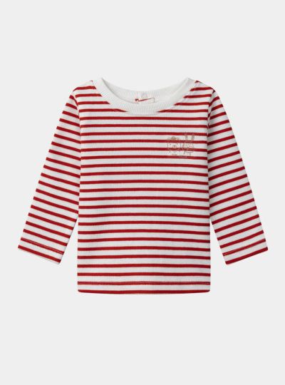 БЛУЗА  ОТ ПАМУК С ДЕСЕН НА РАЙЕ ЗА БЕБЕ МОМЧЕ NADAVID 