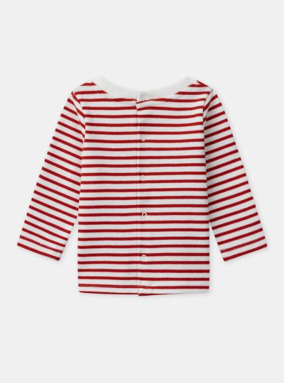 БЛУЗА  ОТ ПАМУК С ДЕСЕН НА РАЙЕ ЗА БЕБЕ МОМЧЕ NADAVID 