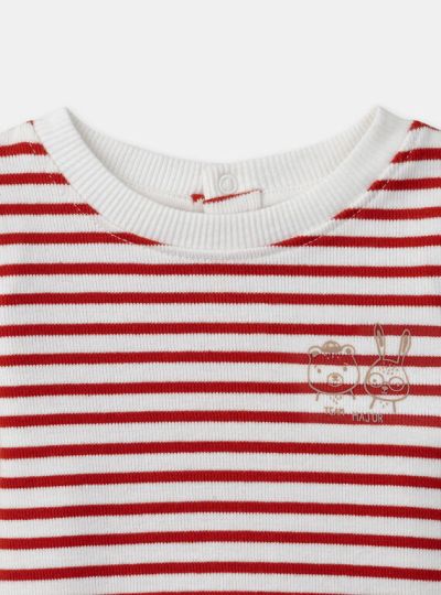 БЛУЗА  ОТ ПАМУК С ДЕСЕН НА РАЙЕ ЗА БЕБЕ МОМЧЕ NADAVID 