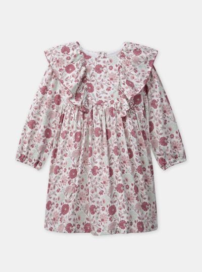 ДЕТСКА РОКЛЯ  ОТ КРЕП С ФЛОРАЛЕН ДЕСЕН NIVOLETTE 