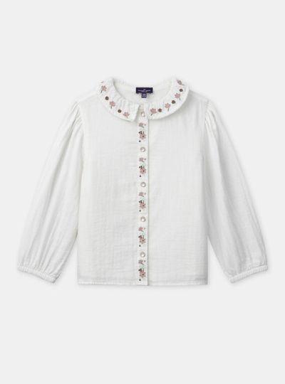 ДЕТСКА РИЗА ОТ ПОПЛИН ЗА МОМИЧЕ NICLETTE 