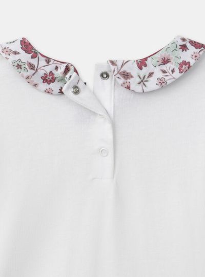 БЛУЗА С ВОЛАН И МОТИВ ЗА МОМИЧЕ  NIYOGAETTE 