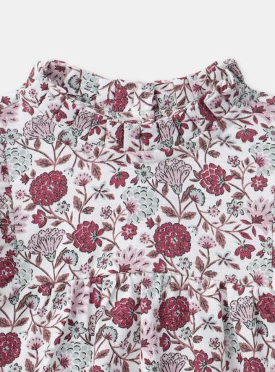 РИЗА С ЯКА С ВОЛАНИ ЗА БЕБЕ МОМИЧЕ NAELISE 