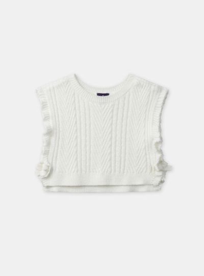 ПЛЕТЕН ПУЛОВЕР ЗА БЕБЕ МОМИЧЕ NAEVA 