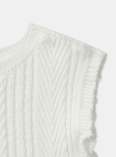 ПЛЕТЕН ПУЛОВЕР ЗА БЕБЕ МОМИЧЕ NAEVA 