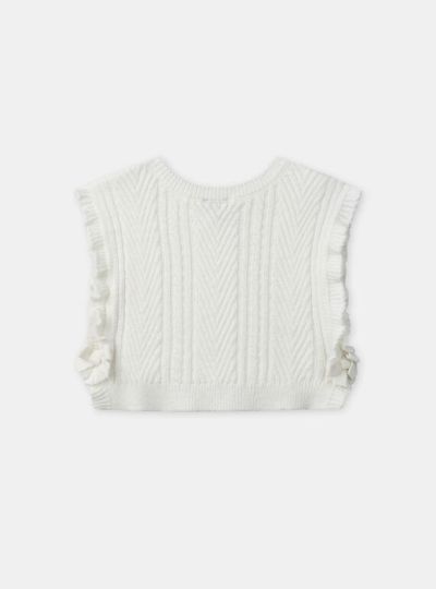 ПЛЕТЕН ПУЛОВЕР ЗА БЕБЕ МОМИЧЕ NAEVA 