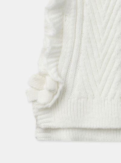 ПЛЕТЕН ПУЛОВЕР ЗА БЕБЕ МОМИЧЕ NAEVA 