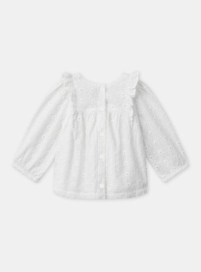 РИЗА С БРОДЕРИЯ НА ЦВЕТЯ ЗА БЕБЕ МОМИЧЕ NAERICA 