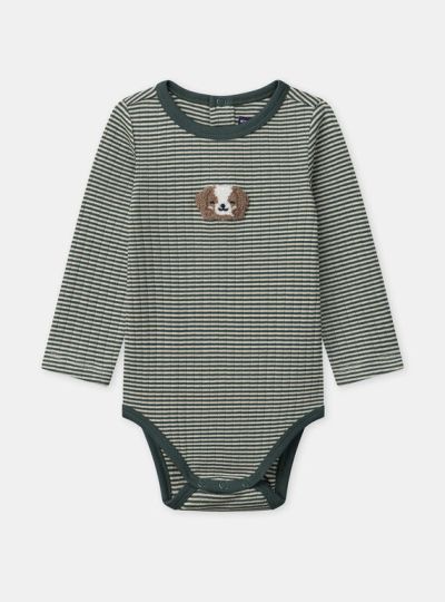 БОДИ ОТ ПАМУК С ДЕСЕН ЗА БЕБЕ МОМЧЕ NAFABRICE 