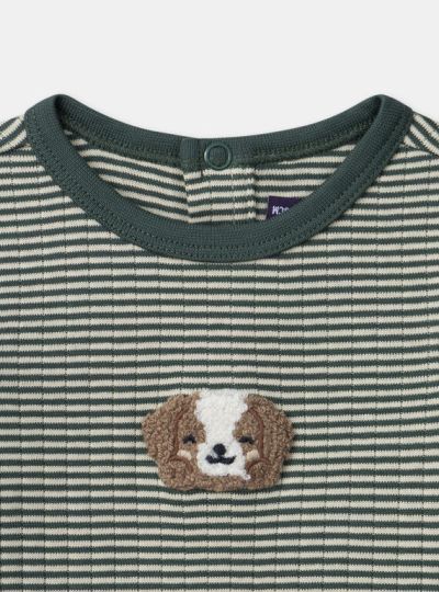 БОДИ ОТ ПАМУК С ДЕСЕН ЗА БЕБЕ МОМЧЕ NAFABRICE 