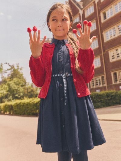 ЖИЛЕТКА С АЖУРНО ПЛЕТИВО ЗА МОМИЧЕ NOMALETTE