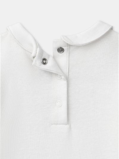 БОДИ С ЕЛЕГАНТНА ЯКА С БРОДЕРИЯ ЗА БЕБЕ МОМИЧЕ 