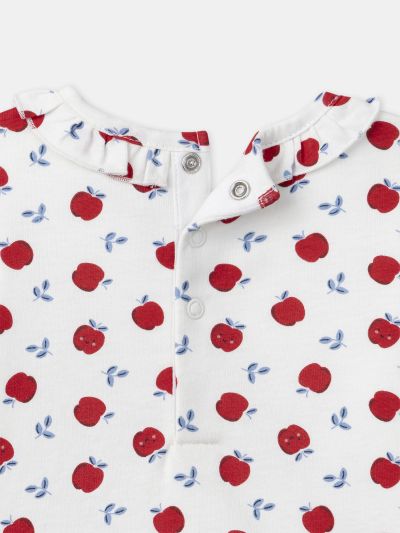 БОДИ-БЛУЗА ОТ ПАМУК С ДЕСЕН ЗА БЕБЕ МОМИЧЕ 