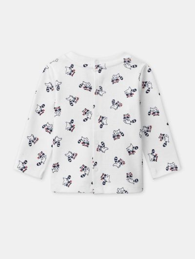 БЛУЗА  ОТ ПАМУК С ДЕСЕН ЗА БЕБЕ МОМЧЕ 