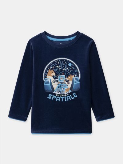 ДЕТСКА ПЛЮШЕНА ПИЖАМА С ДЕСЕН 