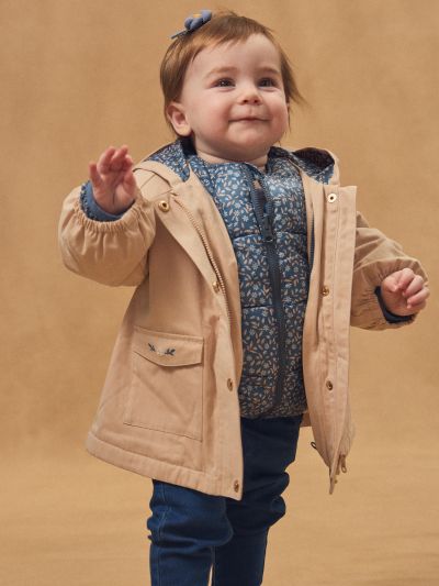 ПАРКА 3 в 1 С КАЧУЛКА С МОТИВ ЗА БЕБЕ МОМИЧЕ  