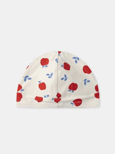 МЕКА ШАПКА С ДЕСЕН ЗА БЕБЕ МОМИЧЕ 