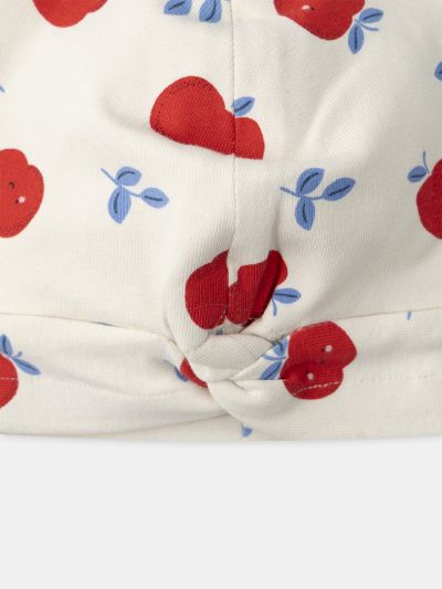 МЕКА ШАПКА С ДЕСЕН ЗА БЕБЕ МОМИЧЕ 